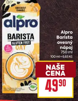 Billa Alpro Barista ovesný nápoj nabídka