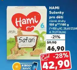 Kaufland HAMI Sušenky pro děti nabídka