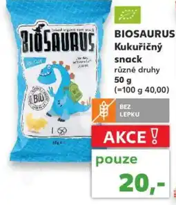 Kaufland BIOSAURUS Kukuřičný snack nabídka
