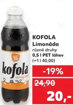 Kaufland KOFOLA Limonáda nabídka