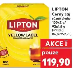 Kaufland LIPTON Černý čaj nabídka