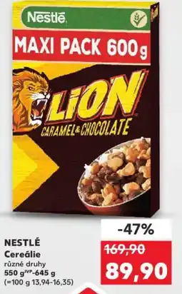 Kaufland NESTLÉ Cereálie nabídka