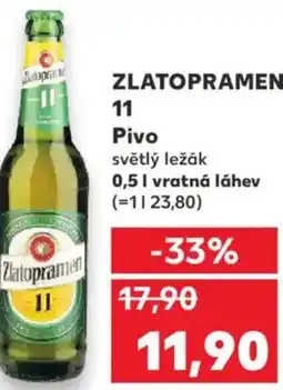 Kaufland ZLATOPRAMEN 11 Pivo nabídka