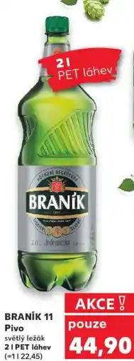 Kaufland BRANÍK 11 Pivo světlý ležák nabídka