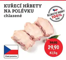 RABBIT řeznictví KUŘECÍ HŘBETY NA POLÉVKU chlazené 1kg nabídka