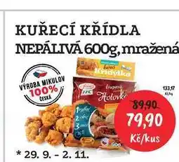 RABBIT řeznictví KUŘECÍ KŘÍDLA NEPÁLIVÁ 600g, mražená nabídka