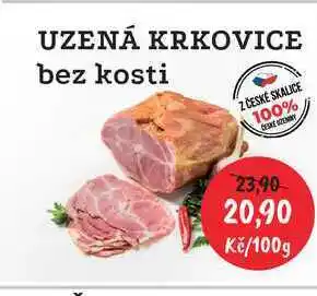 RABBIT řeznictví UZENÁ KRKOVICE bez kosti 100g nabídka