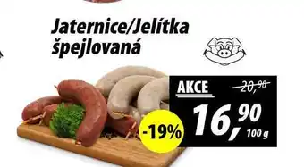 ZEMAN Jaternice/Jelitka špejlovaná, 100 g nabídka