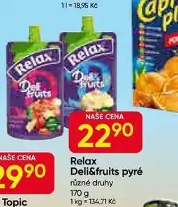 Hruška Relax Deli&fruits pyré různé druhy 170 g nabídka