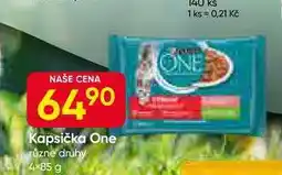 Hruška Purina ONE Kapsička různé druhy 4x85 g nabídka