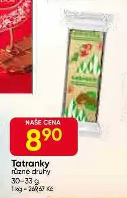 Hruška Tatranky různé druhy 30-33 g nabídka