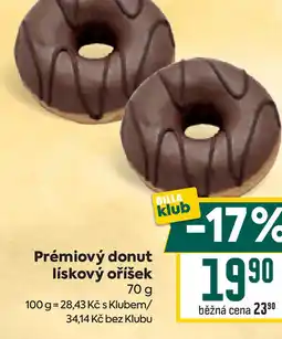 Billa Prémiový donut lískový oříšek nabídka