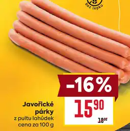 Billa Javořické párky nabídka