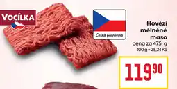 Billa Hovězí mělněné maso nabídka