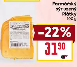 Billa Farmářský sýr uzený Plátky nabídka