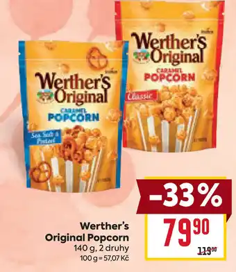 Billa Werther's Original Popcorn nabídka