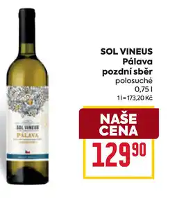 Billa SOL VINEUS Pálava pozdní sběr polosuché nabídka