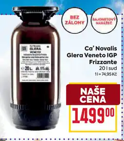 Billa Ca' Novalis Glera Veneto IGP Frizzante nabídka