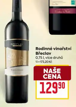 Billa Rodinné vinařství Břeclav nabídka