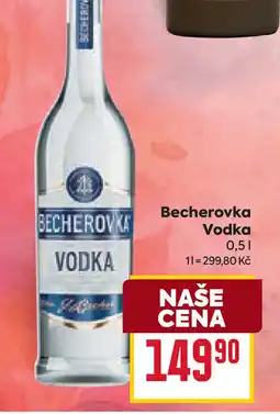 Billa Becherovka Vodka nabídka