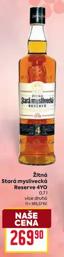 Billa Žitná Stará myslivecká Reserve 4YO nabídka