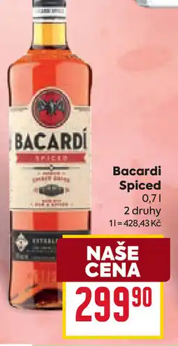Billa Bacardi Spiced nabídka