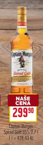 Billa Captain Morgan Spiced Gold 35% nabídka
