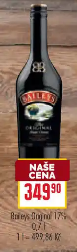 Billa Baileys Original 17% nabídka