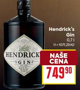 Billa Hendrick's Gin nabídka