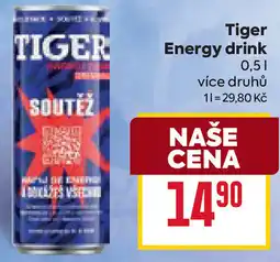Billa Tiger Energy drink nabídka