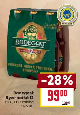 Billa Radegast Ryze hořká 12 nabídka