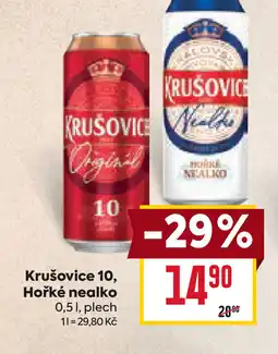 Billa Krušovice 10, Hořké nealko nabídka