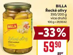 Billa BILLA Řecké olivy nabídka