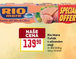 Billa Rio Mare Tuňák v olivovém oleji nabídka