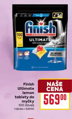 Billa Finish Ultimate lemon tablety do myčky nabídka