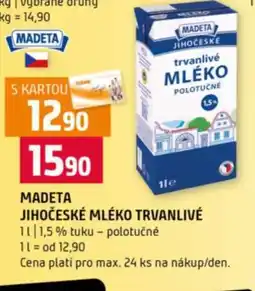 Terno MADETA Jihočeské Mléko trvanlivé nabídka