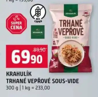 Terno Krahulík Trhané vepřové Sous-vide nabídka