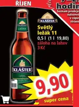 Norma Klášter Světlý ležák 11° nabídka