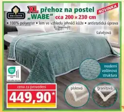 Norma XL přehoz na postel „WABE“ nabídka