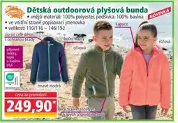 Norma Dětská outdoorová plyšová bunda nabídka