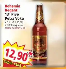 Norma Bohemia Regent 13° Pivo Petra Voka nabídka