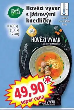 Norma Hovězí vývar s játrovými knedlíčky nabídka