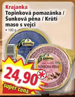 Norma Krajanka Topinková pomazánka / Šunková pěna / Krůtí maso s vejci nabídka