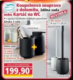 Norma Koupelnová souprava z dolomitu, 2dílná sada nebo Kartáč na WC nabídka