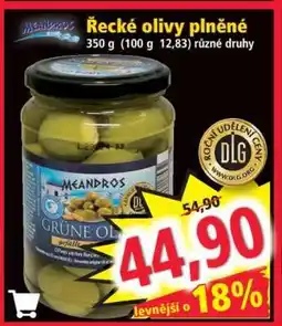 Norma Řecké olivy plněné nabídka