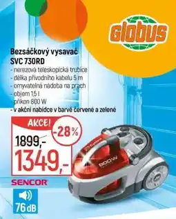 Globus Bezsáčkový vysavač SVC 730RD nabídka