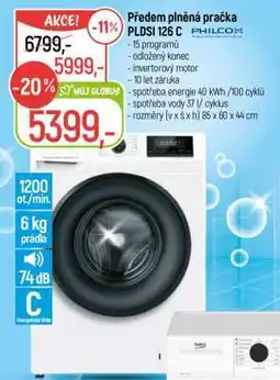 Globus Předem plněná pračka PLDSI 126 C nabídka