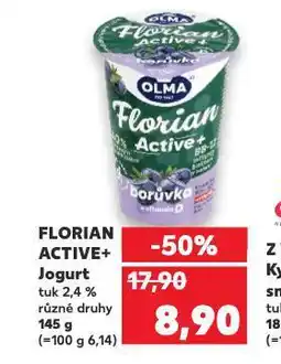 Kaufland Florian active+ jogurt nabídka