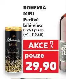 Kaufland Bhemia mini perlivé bílé víno nabídka