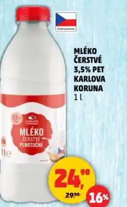 Penny Market Mléko čerstvé 3,5% pet karlova koruna nabídka